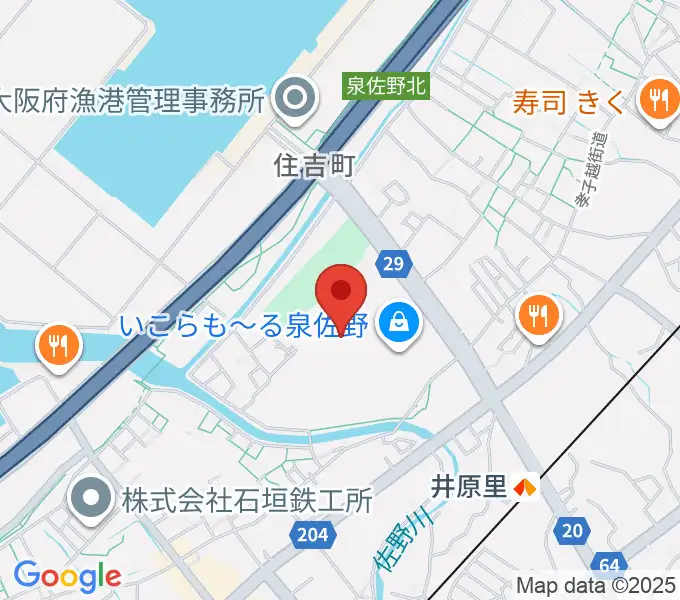 ミュージックセンター泉佐野 ヤマハミュージックの地図