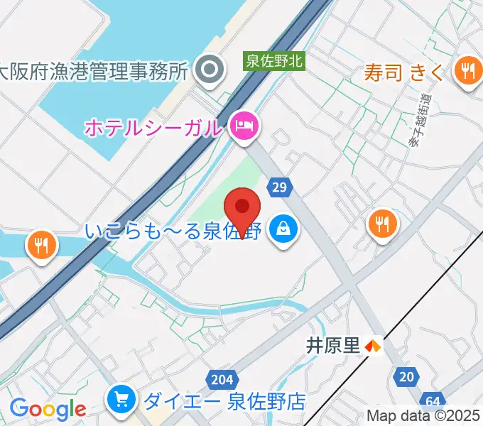 ミュージックセンター泉佐野 ヤマハミュージックの地図