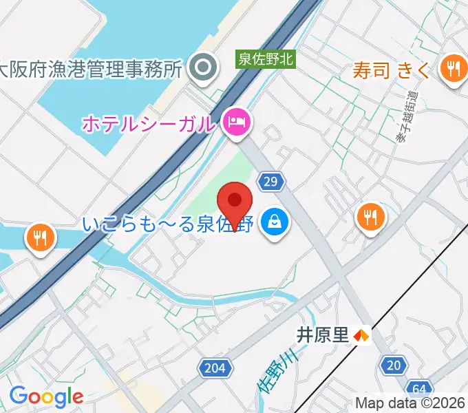 ミュージックセンター泉佐野 ヤマハミュージックの地図