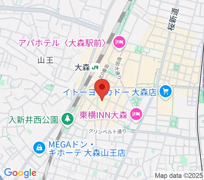 スター楽器大森センターの地図