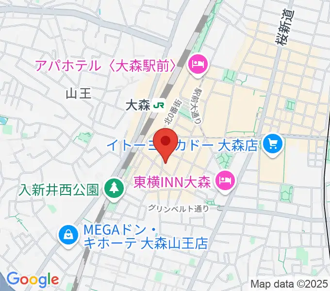 スター楽器 大森センターの地図