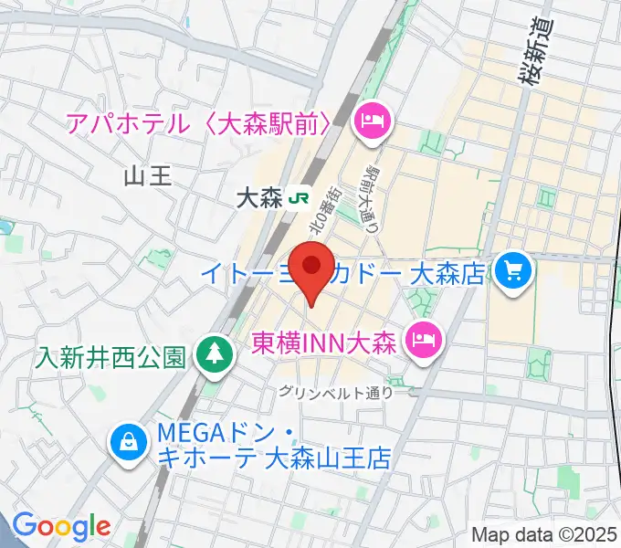 スター楽器 大森センターの地図