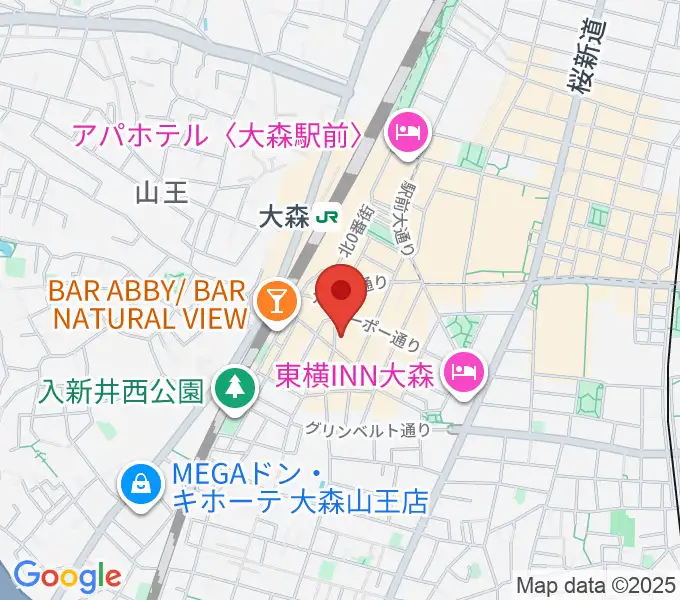 スター楽器 大森センターの地図