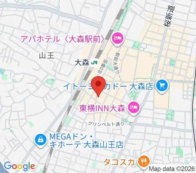 スター楽器 大森センターの地図