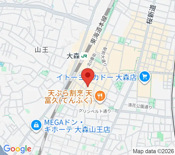 スター楽器 大森センターの地図