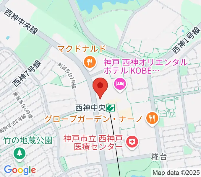 西神中央センター ヤマハミュージックの地図