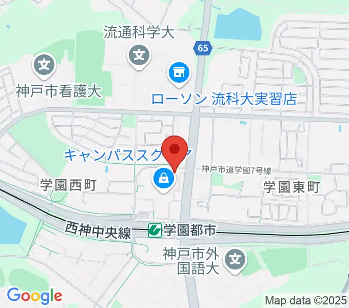 学園都市センター ヤマハミュージックの地図