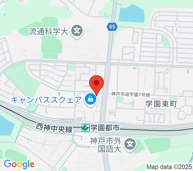 学園都市センター ヤマハミュージックの地図