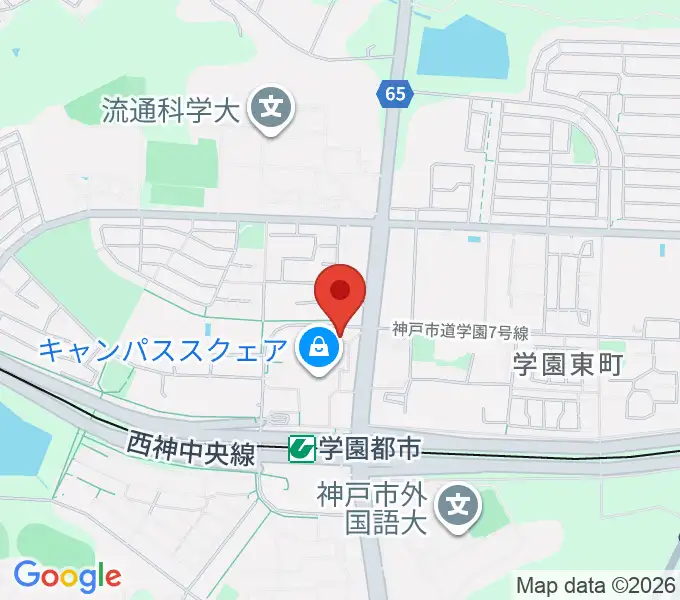 学園都市センター ヤマハミュージックの地図