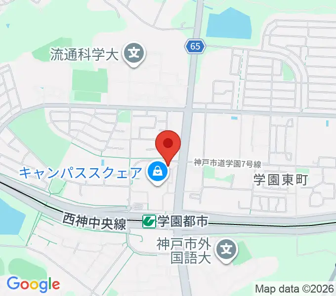 学園都市センター ヤマハミュージックの地図