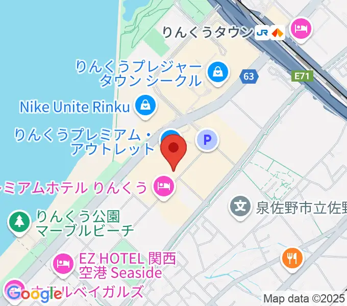 島村楽器 りんくうプレミアム・アウトレット店の地図
