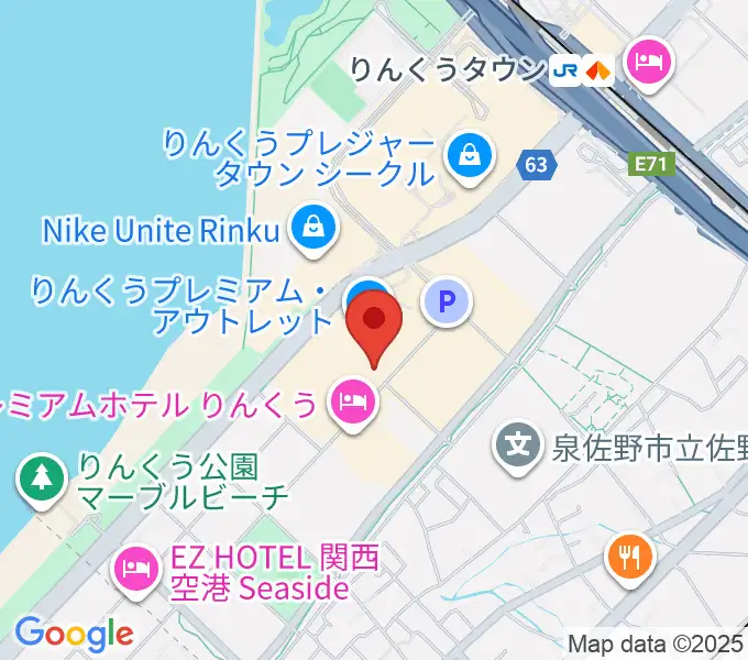 島村楽器 りんくうプレミアム・アウトレット店の地図