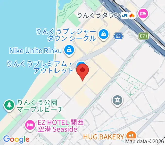 島村楽器 りんくうプレミアム・アウトレット店の地図