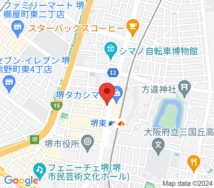 ヤマハミュージック 堺店の場所
