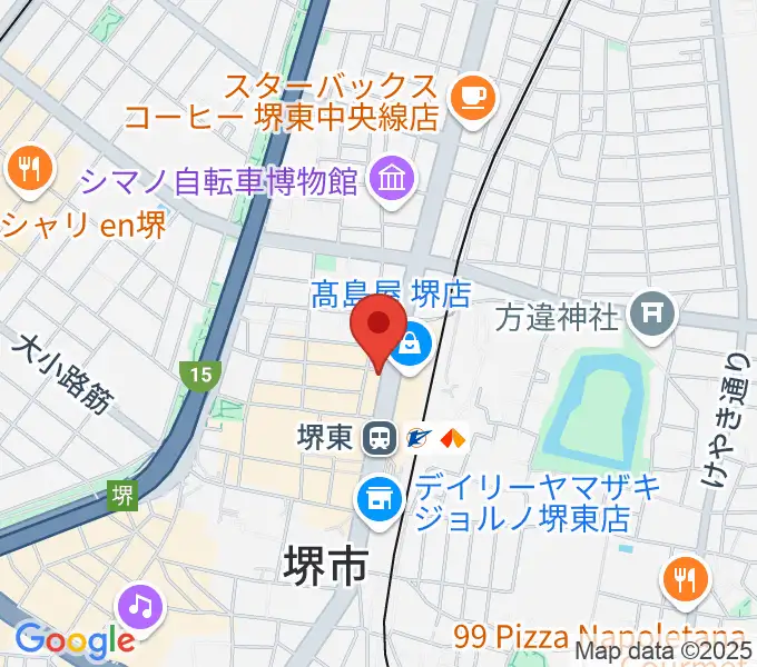 ヤマハミュージック 堺店の地図