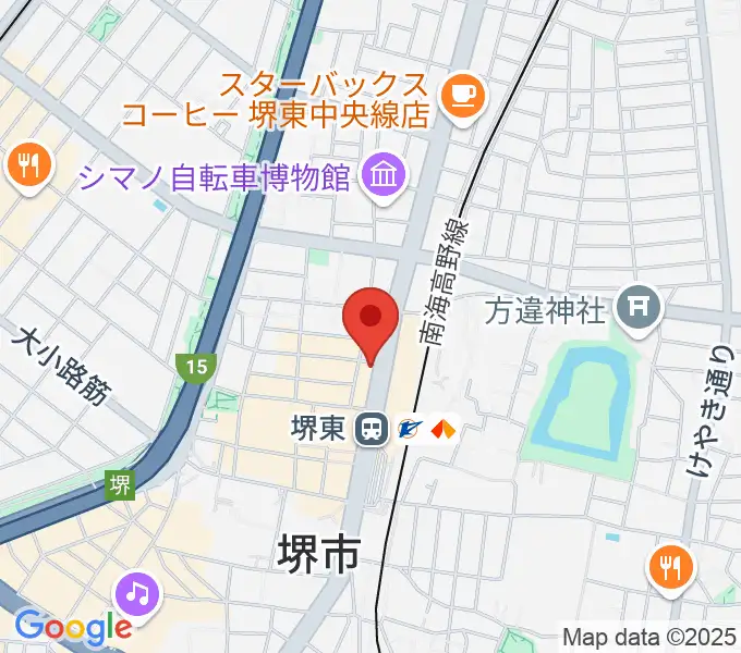 ヤマハミュージック 堺店の地図