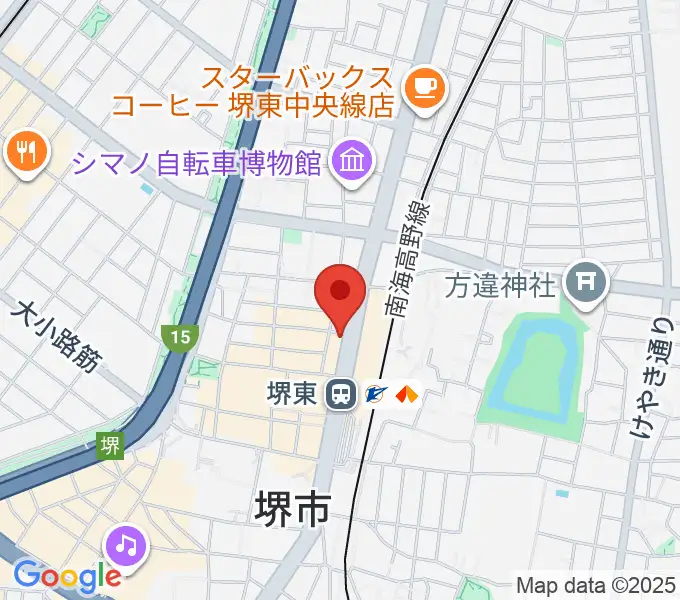 ヤマハミュージック 堺店の地図