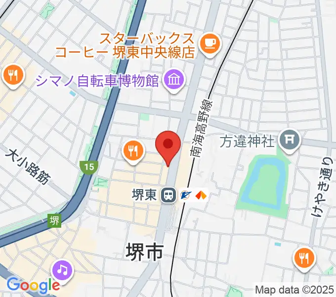 ヤマハミュージック 堺店の地図