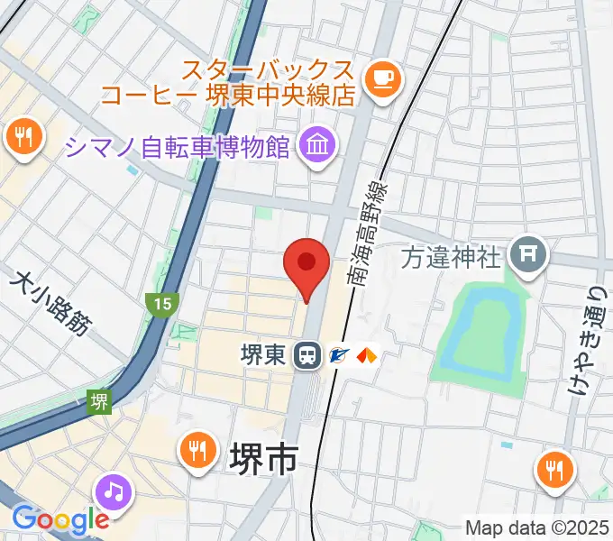 ヤマハミュージック 堺店の地図