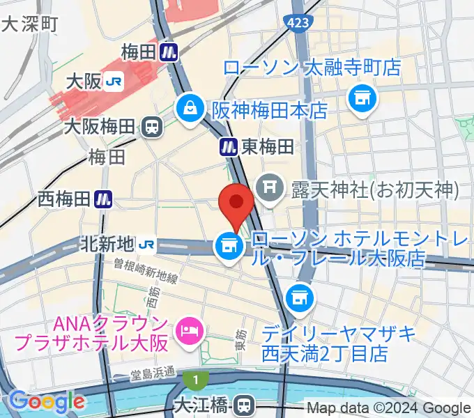 カワイ梅田の地図