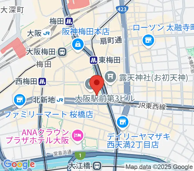 カワイ梅田の地図