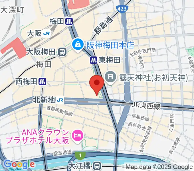 カワイ梅田の地図