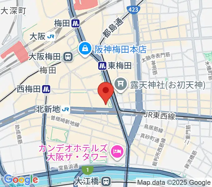 カワイ梅田の地図