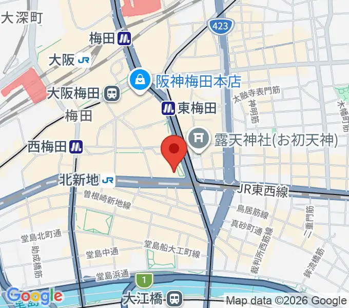 カワイ梅田の地図