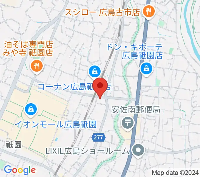 ユニスタイル安佐南 ヤマハミュージックの地図