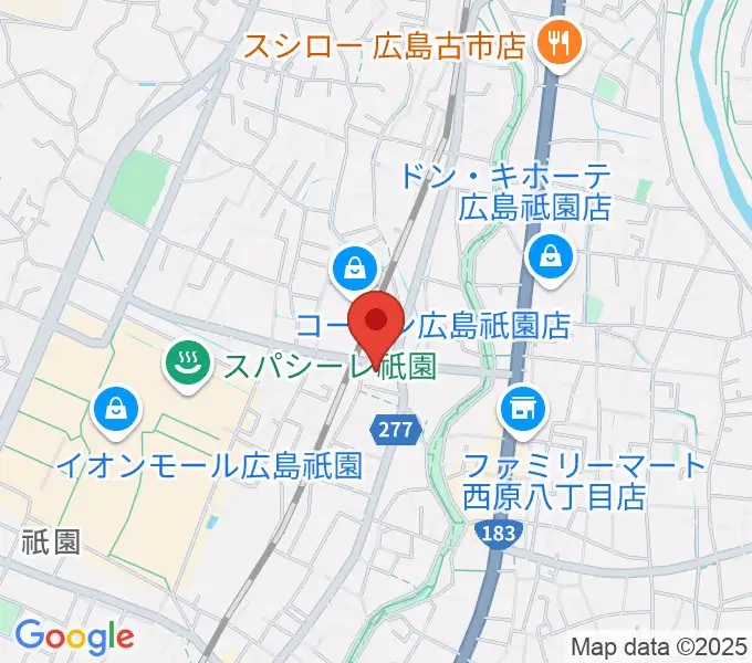 ユニスタイル安佐南 ヤマハミュージックの地図