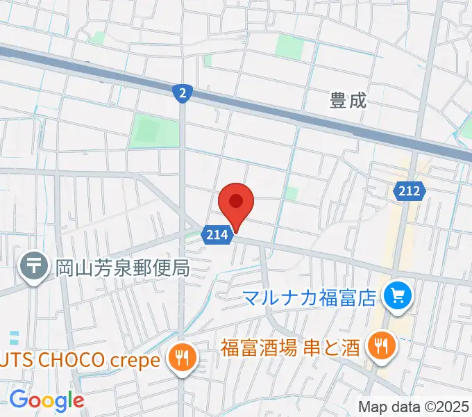 ミュージックセンター岡南 ヤマハミュージックの地図