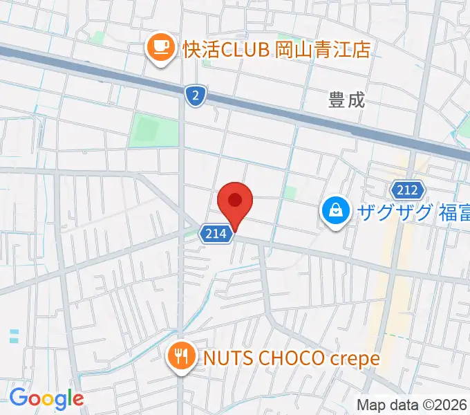 ミュージックセンター岡南 ヤマハミュージックの地図