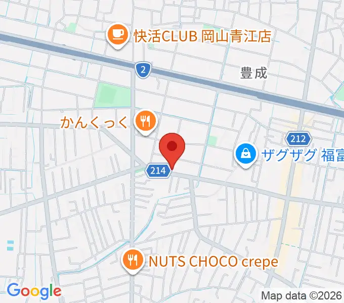 ミュージックセンター岡南 ヤマハミュージックの地図