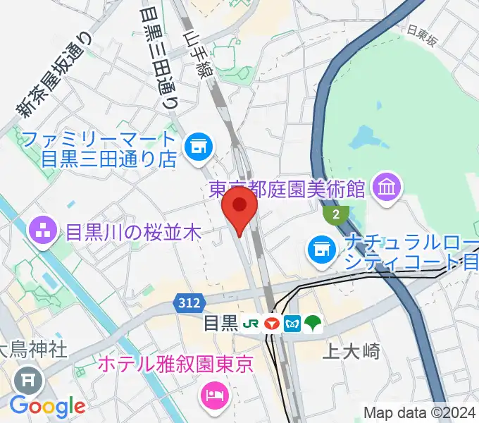 東京倶楽部 目黒店の地図