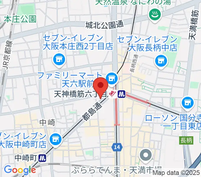 凛ミュージック 天六教室の地図