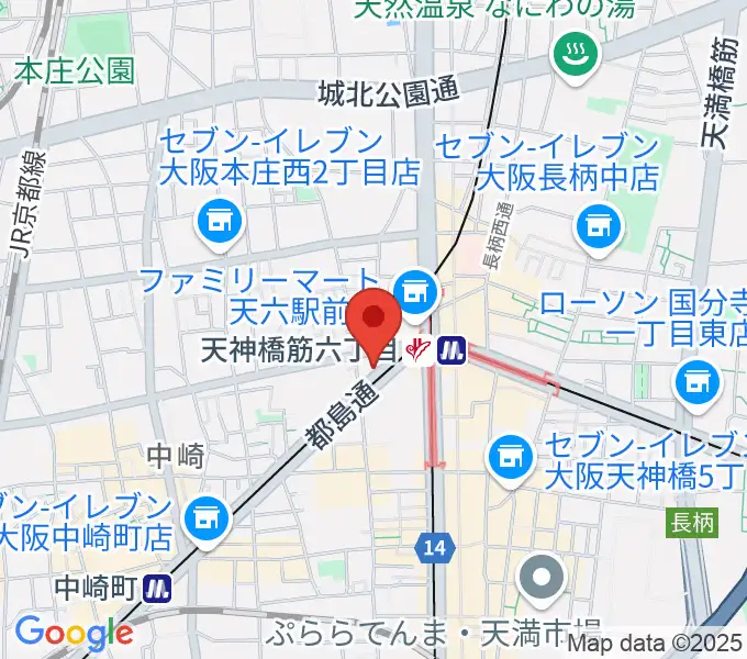 凛ミュージック 天六教室の地図