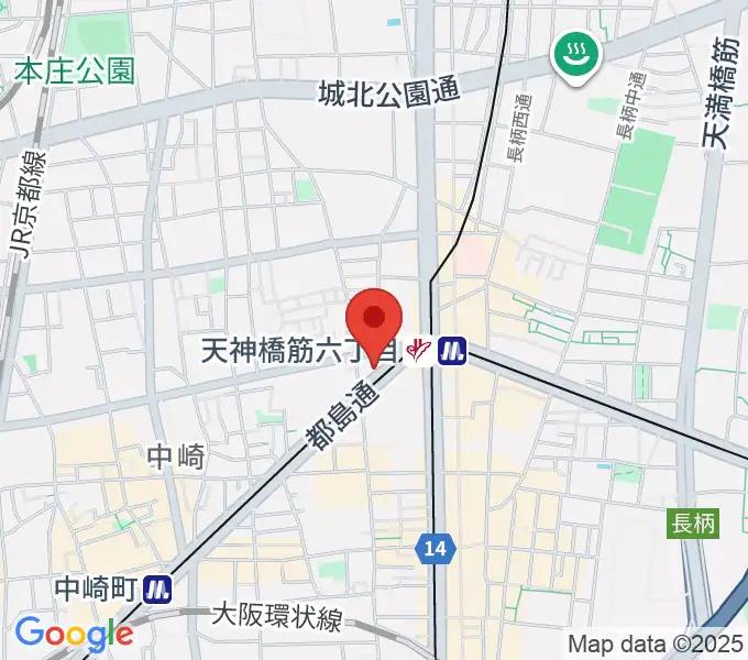 凛ミュージック 天六教室の地図
