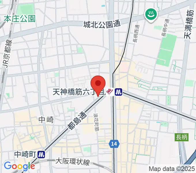 凛ミュージック 天六教室の地図