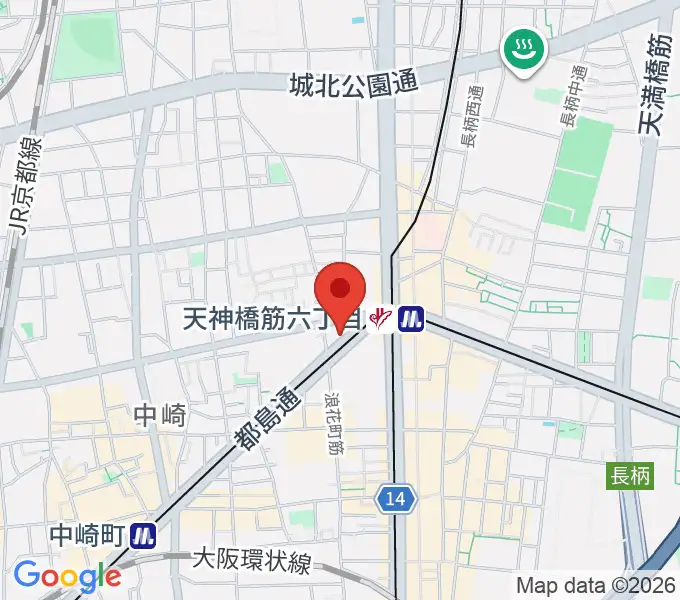凛ミュージック 天六教室の地図