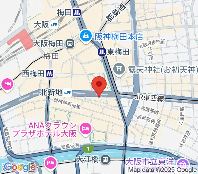 凛ミュージック 北新地音楽サロンの地図