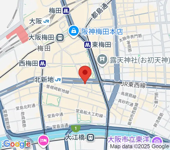 凛ミュージック 北新地音楽サロンの地図