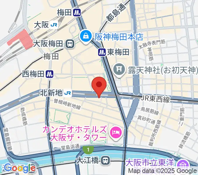 凛ミュージック 北新地音楽サロンの地図