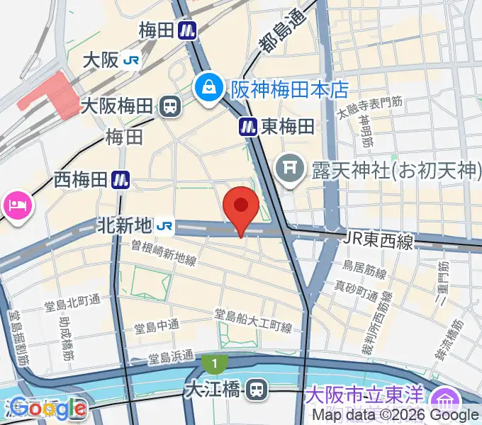 凛ミュージック 北新地音楽サロンの地図