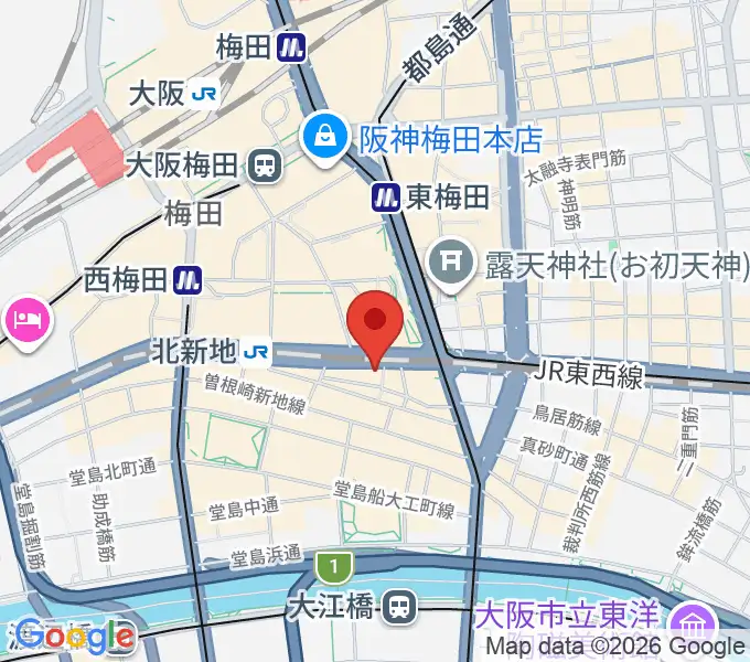 凛ミュージック 北新地音楽サロンの地図