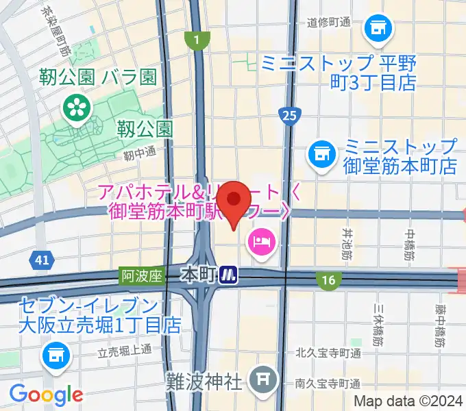 凛ミュージック 本町ピアノサロンの地図