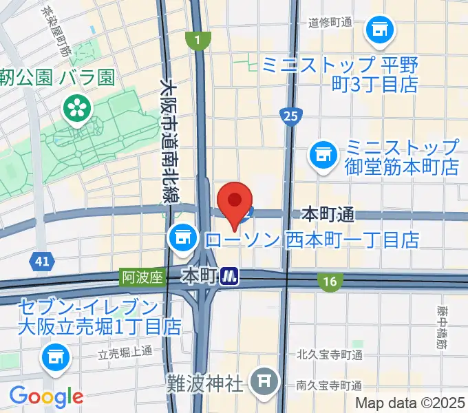 凛ミュージック 本町ピアノサロンの地図
