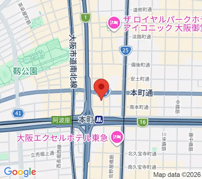 凛ミュージック 本町ピアノサロンの地図