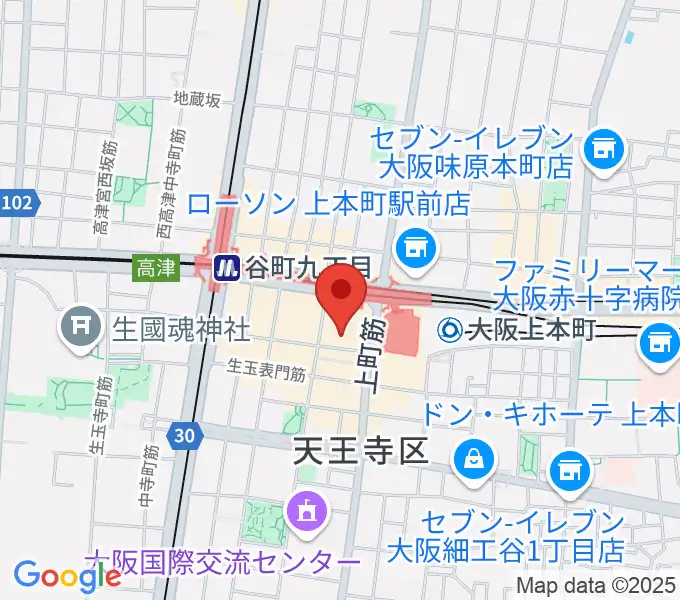 凛ミュージック 上本町ハイハイタウン教室の地図