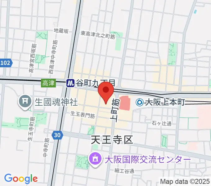 凛ミュージック 上本町ハイハイタウン教室の地図