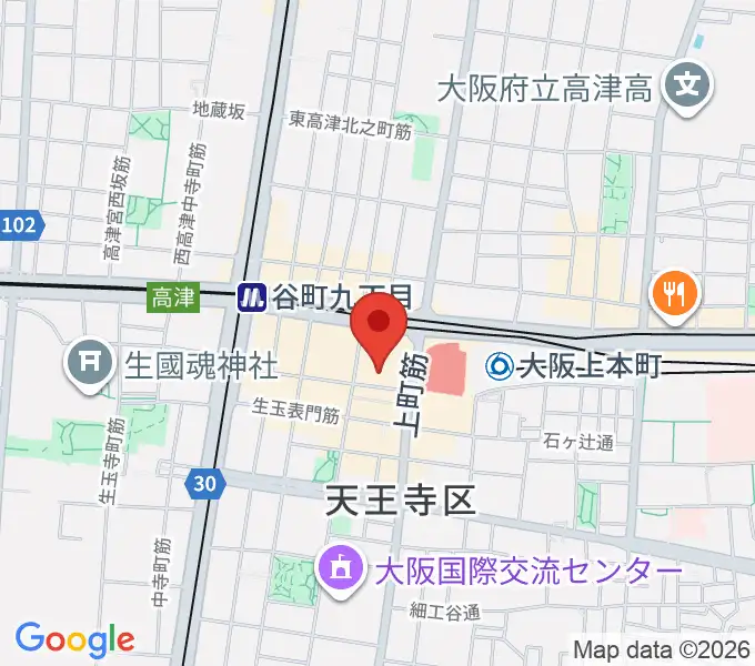 凛ミュージック 上本町ハイハイタウン教室の地図